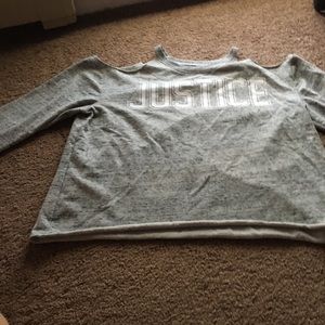 Justice cropped sweatshirt